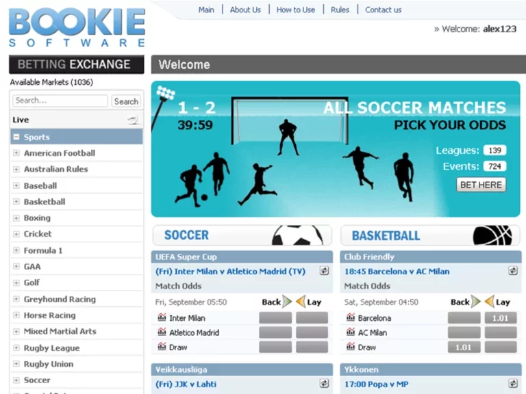 Betting Exchange by BOOKIE Software Free Download